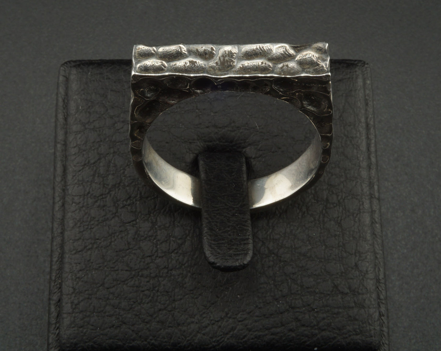 Organic Textured Signet Silver Ring