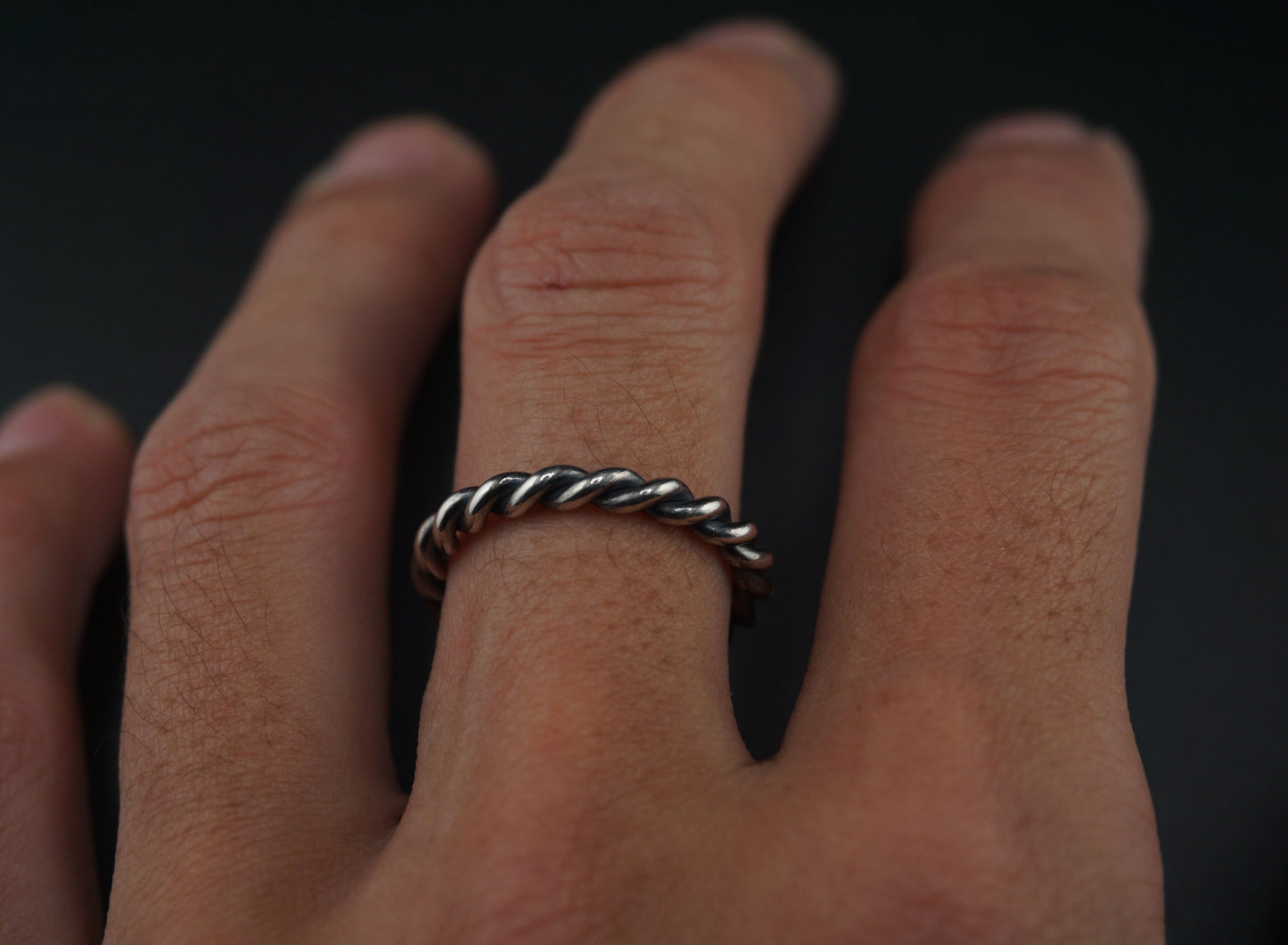 Twist Round Silver Ring