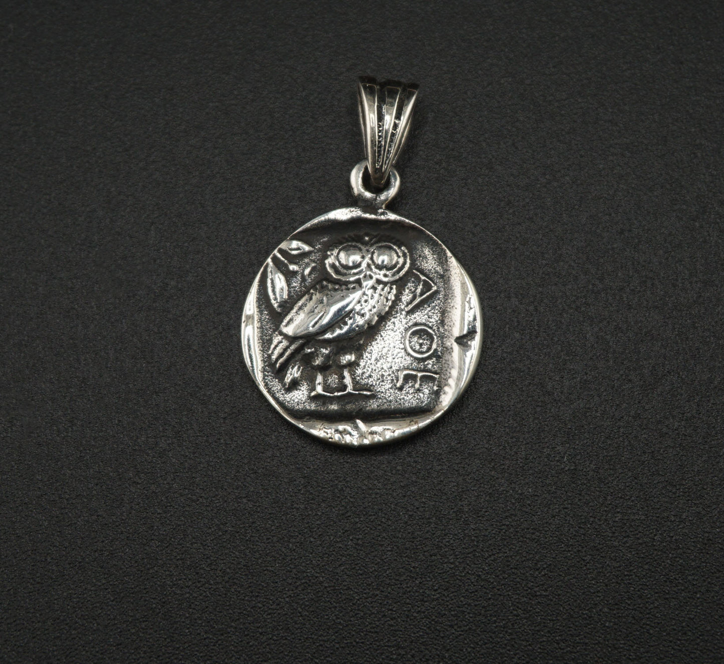 Double-Sided Ancient Roman Coin Silver Necklace Pendant