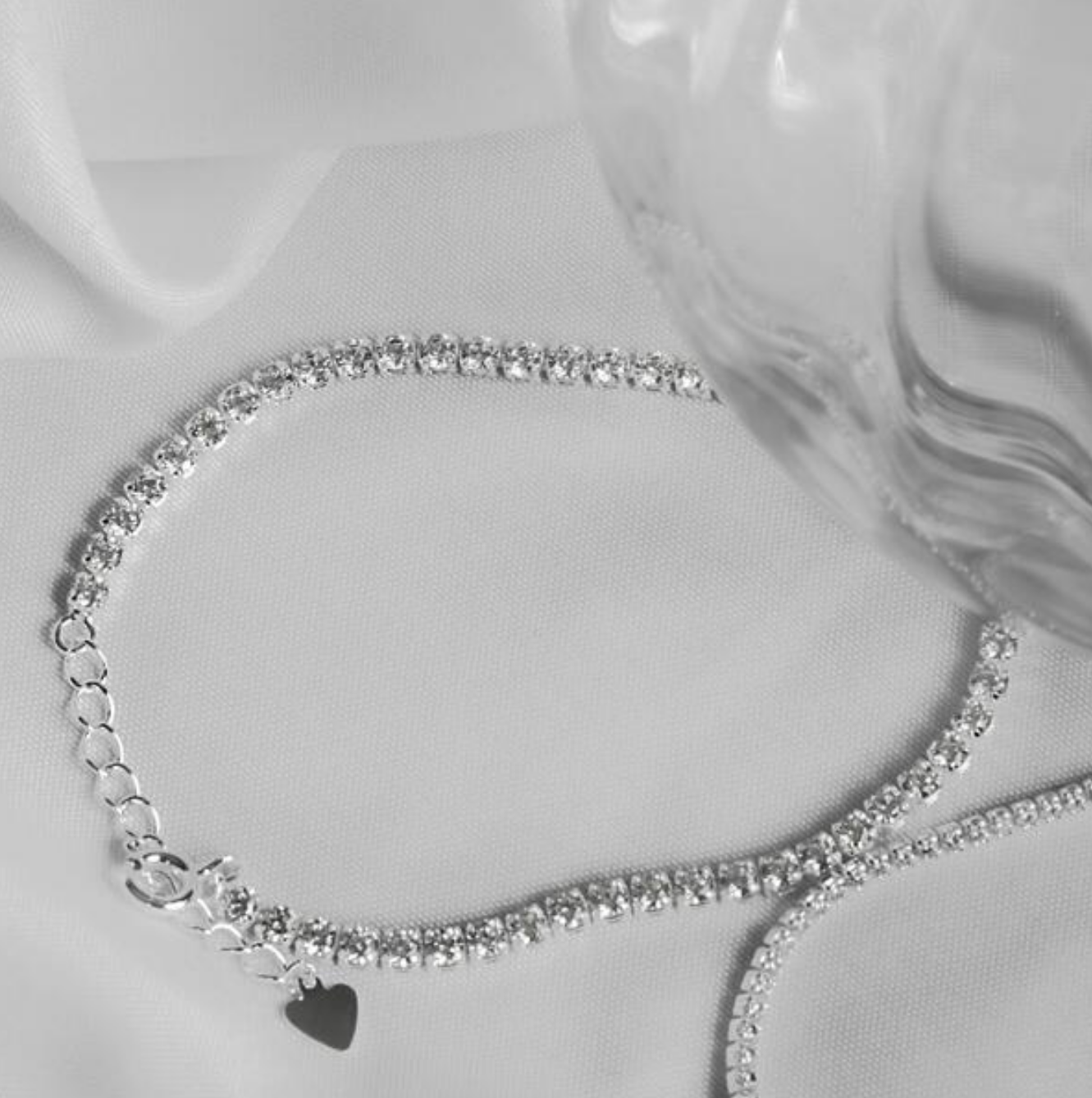 925 Silver Tennis Chain Bracelet